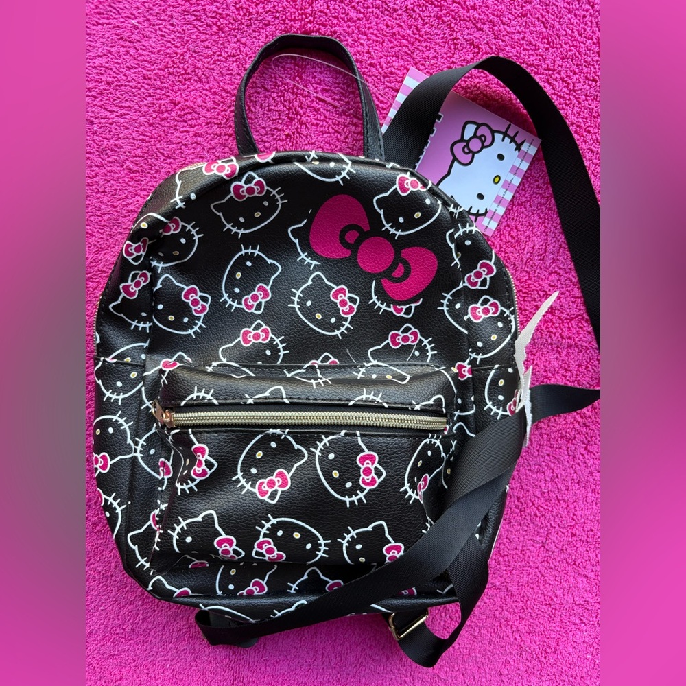 Hello Kitty Black and Pink Kids Backpack